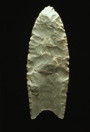 A Clovis point stone tool