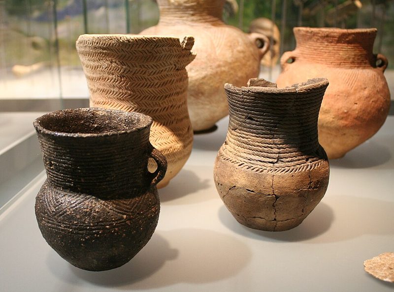 Corded Ware culture beakers and amphorae, Staatliches Museum für Archäologie Chemnitz