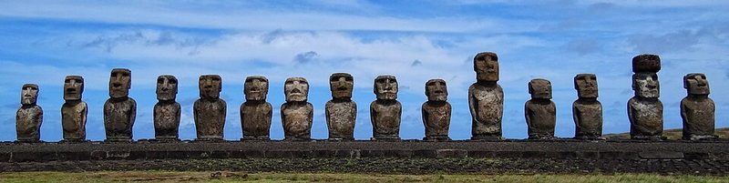 Moai statues at Ahu Tongariki, Easter Island